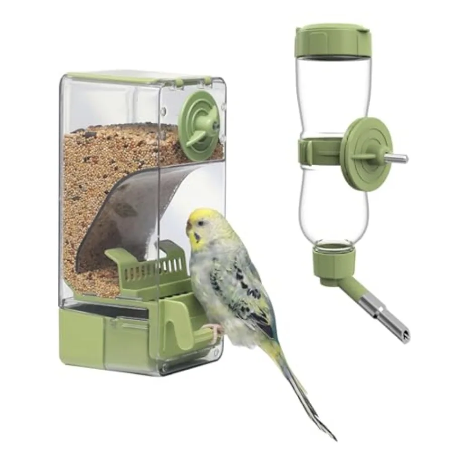 Bird Feeder Water Dispenser Set, Automatic Cage Feeder with Perch for Parakeet Canary Cockatiel Finch Budgie Green
Bird Feeder Water Dispenser Set, Automatic Cage Feeder with Perch for Parakeet Canary Cockatiel Finch Budgie Green