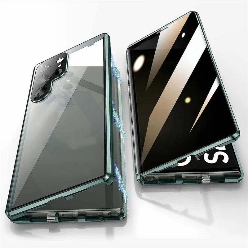 Protect Privacy Double Glass Metal Magnetic Phone Case For Samsung Galaxy S23 S25 Plus S22 S26 S24 Ultra Anti-peep Screen Cases
Protect Privacy Double Glass Metal Magnetic Phone Case For Samsung Galaxy S23 S25 Plus S22 S26 S24 Ultra Anti-peep Screen Cases