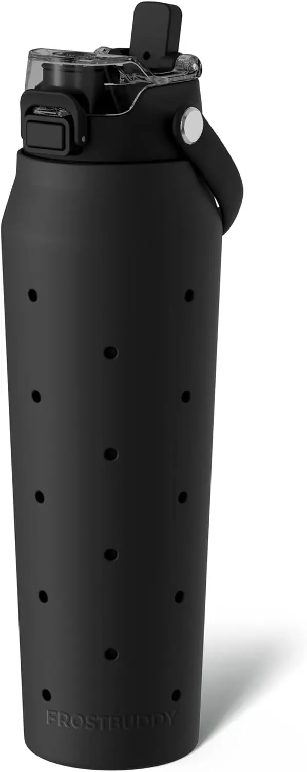 32 oz Insulated Stainless Steel Water Bottle with Silicone Sleeve, Customizable with Budz Charms, Leak-Proof Straw & Chug Lid
32 oz Insulated Stainless Steel Water Bottle with Silicone Sleeve, Customizable with Budz Charms, Leak-Proof Straw & Chug Lid