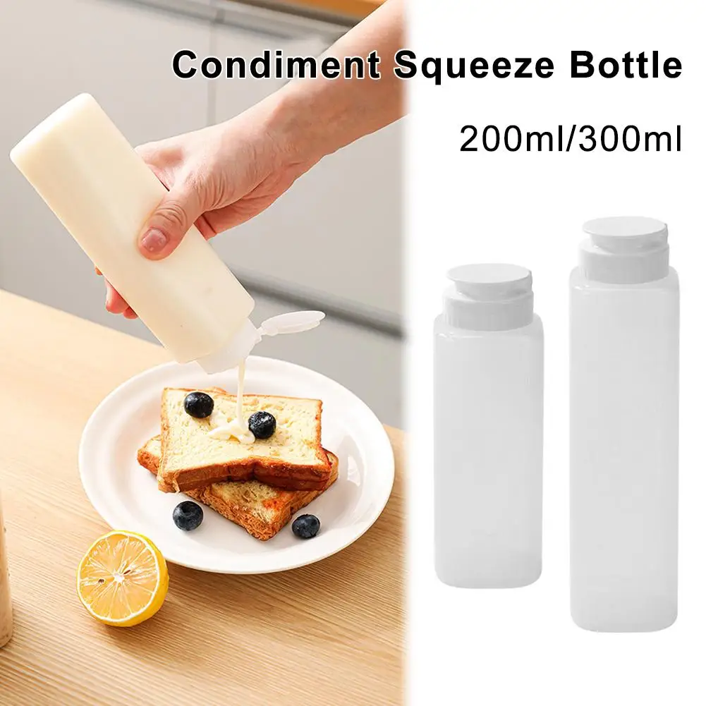 200/300ml Condiment Squeeze Bottle Ketchup Mustard Clear Dispenser Bottle Mayonnaise Storage Honey Container Sauce Z1K0
200/300ml Condiment Squeeze Bottle Ketchup Mustard Clear Dispenser Bottle Mayonnaise Storage Honey Container Sauce Z1K0