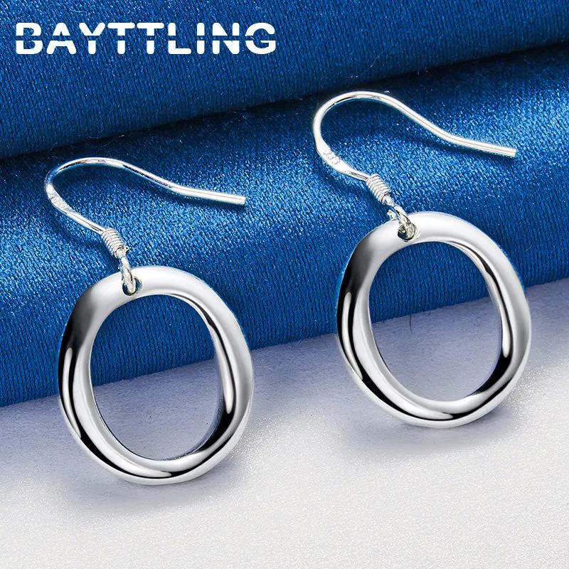 Genuine 925 Sterling Silver Round O Drop Earrings For Fashion Women Wedding Jewelry Accessories Gifts Earrings
Genuine 925 Sterling Silver Round O Drop Earrings For Fashion Women Wedding Jewelry Accessories Gifts Earrings