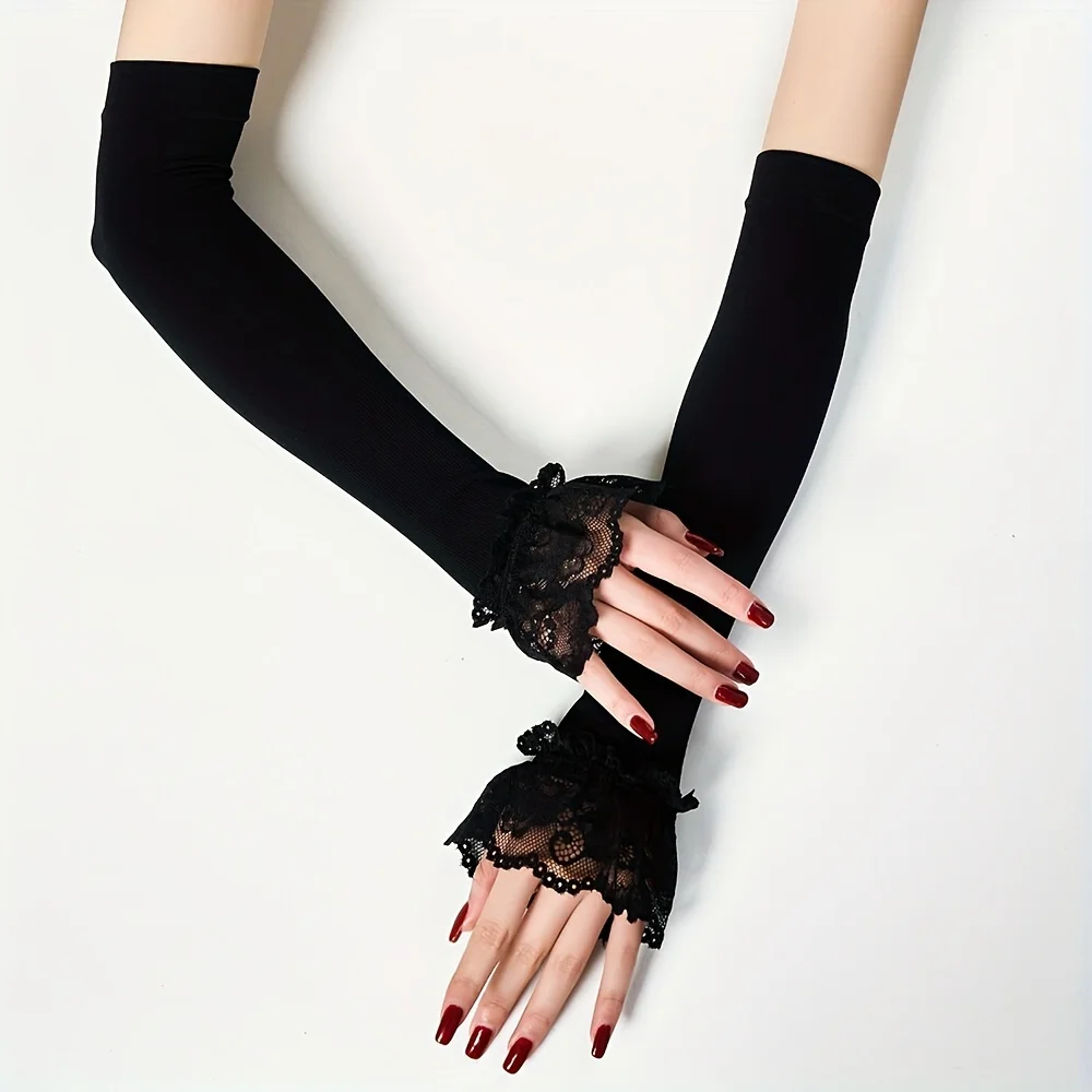 1 pair, summer women's ice silk fiber fabric mesh horn sleeves, outdoor elegant and breathable fashion arm guards
1 pair, summer women's ice silk fiber fabric mesh horn sleeves, outdoor elegant and breathable fashion arm guards