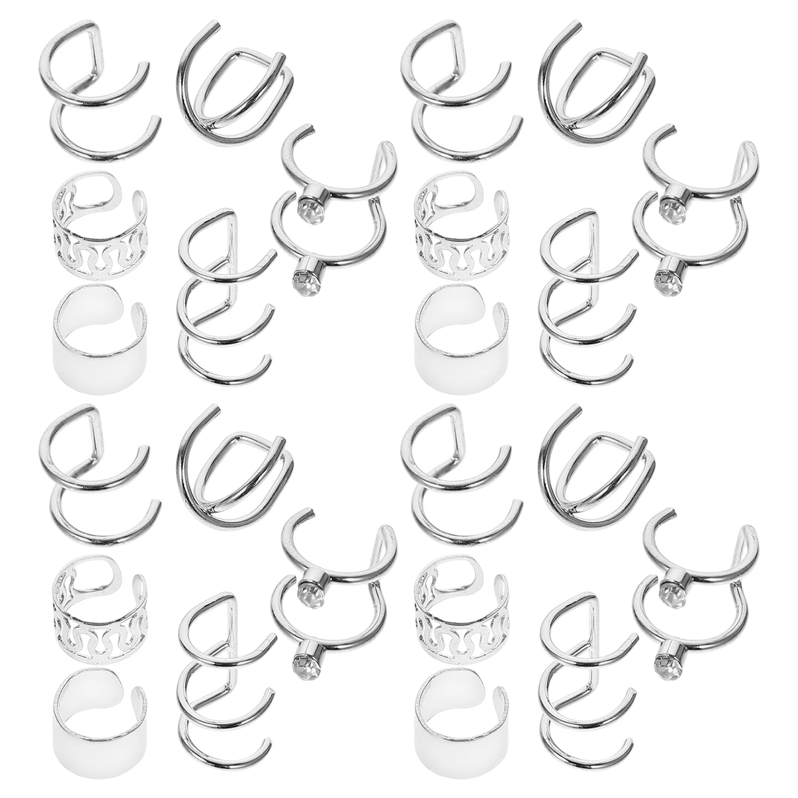 24 Pcs Ear Set Cuffs No Piercing Non Earrings for Women Adjustable Pierced Accessories Metal Hair
24 Pcs Ear Set Cuffs No Piercing Non Earrings for Women Adjustable Pierced Accessories Metal Hair