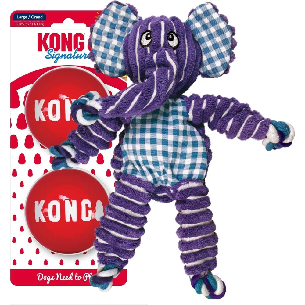 KONG Floppy Knots & Signature Balls (2 Pack) - Knotted Dog Toy Entices Play & Satisfies Instincts - Dog Supplies with Minimal St
KONG Floppy Knots & Signature Balls (2 Pack) - Knotted Dog Toy Entices Play & Satisfies Instincts - Dog Supplies with Minimal St