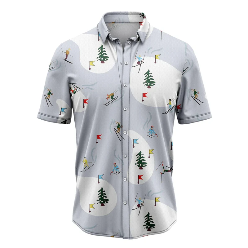 Fashion Skiing Pattern Hawaiian Shirts Summer Trendy Short Sleeve 3D Printed Shirt Casual Vacation Oversized Mens Clothing
Fashion Skiing Pattern Hawaiian Shirts Summer Trendy Short Sleeve 3D Printed Shirt Casual Vacation Oversized Mens Clothing