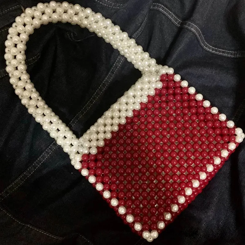 Red Pearl Handwoven Beaded Bag Fashion Retro Texture Acrylic Women's Shoulder Bags Party Celebrity Evening Handbags for Women
Red Pearl Handwoven Beaded Bag Fashion Retro Texture Acrylic Women's Shoulder Bags Party Celebrity Evening Handbags for Women