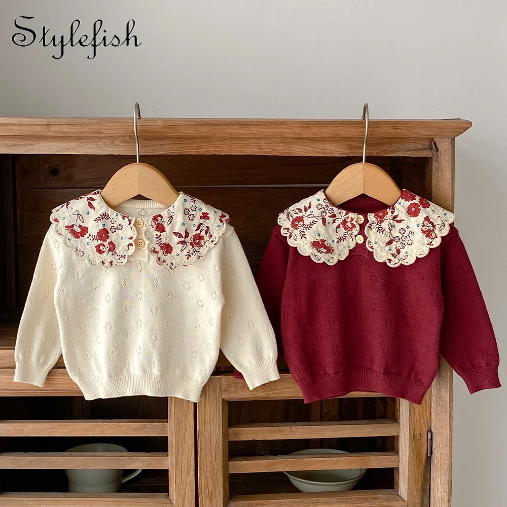 INS Spring and Autumn Clothing Baby Girl Baby Sweet Big Lace Doll Collar Versatile Cotton Knitted Pullover Top Bottom
INS Spring and Autumn Clothing Baby Girl Baby Sweet Big Lace Doll Collar Versatile Cotton Knitted Pullover Top Bottom