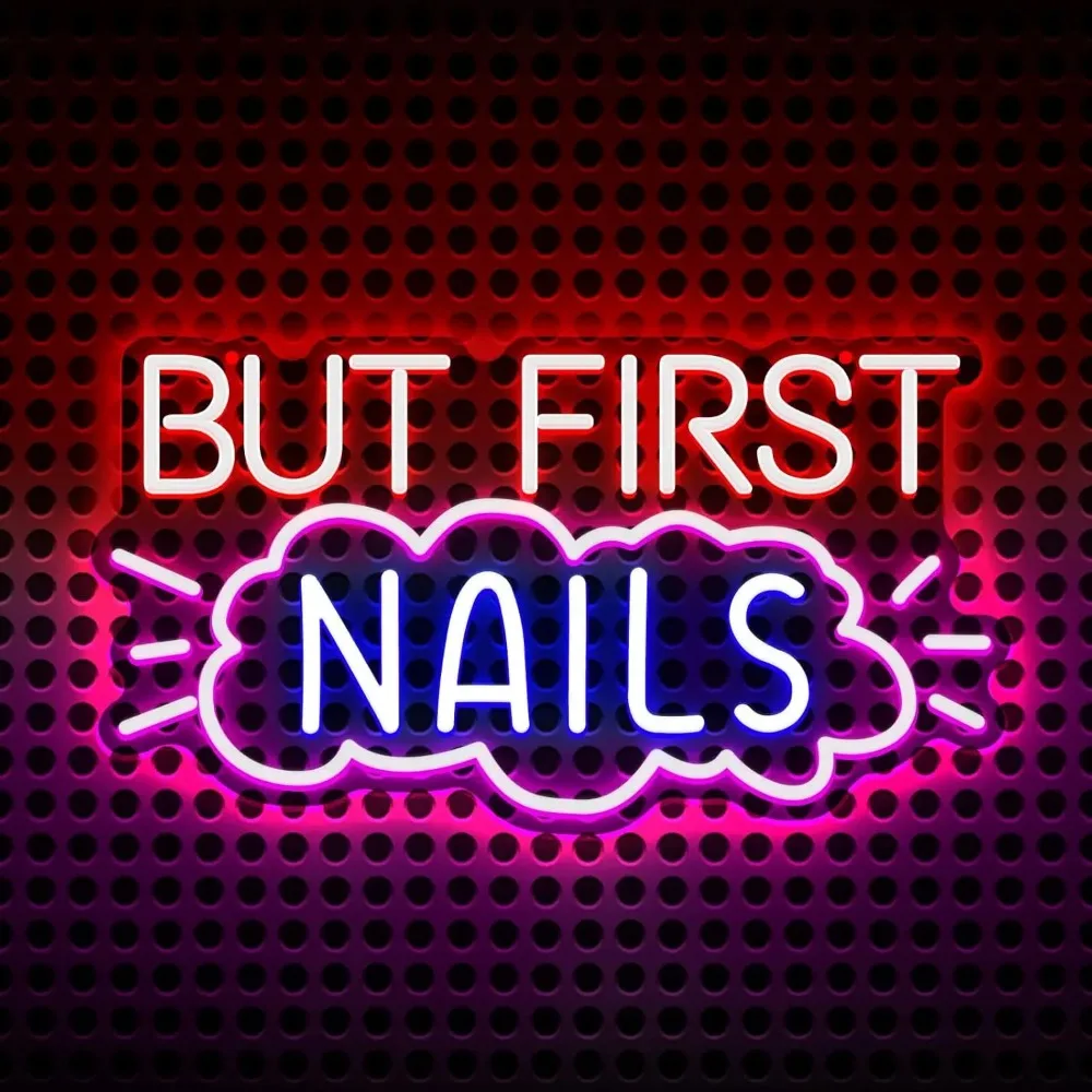 But First Nails Neon Sign Shining LED Neon Light Dimmable USB for Game Room Business Shop Snack Party Wall Decor Birthday Gift
But First Nails Neon Sign Shining LED Neon Light Dimmable USB for Game Room Business Shop Snack Party Wall Decor Birthday Gift