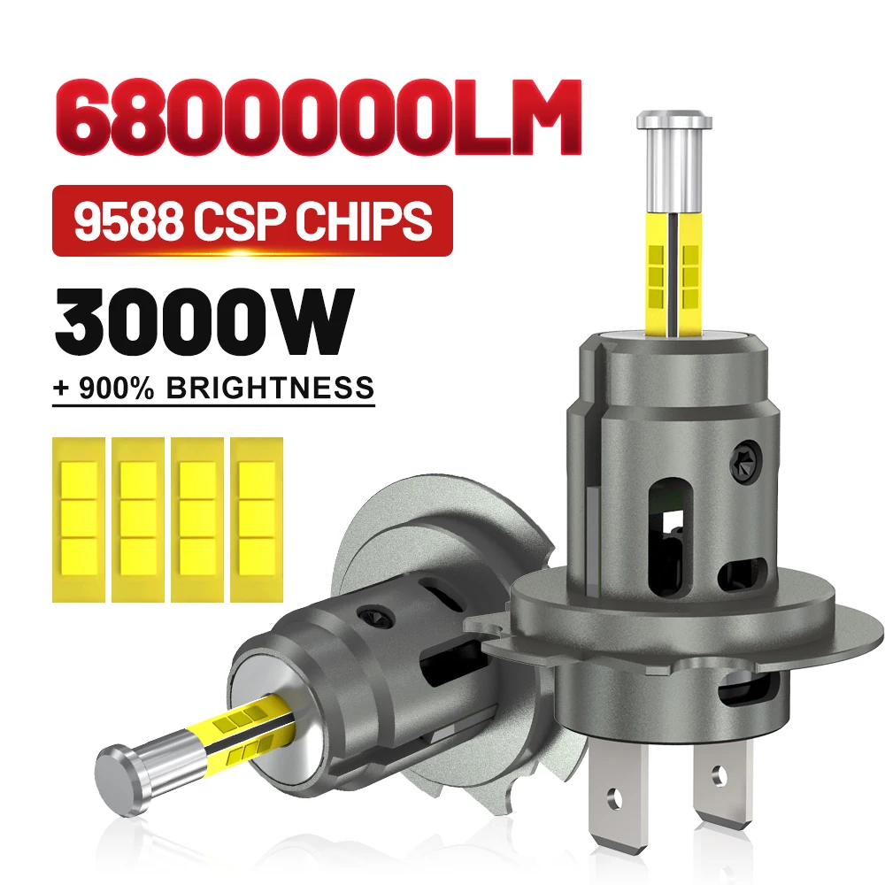 3000W 360 H7 LED Car Headlight Bulb Canbus 6800000LM Light For Car Turbo Mini Size H7 LED HeadLamp 6000K Wireless with Fan 12V
3000W 360 H7 LED Car Headlight Bulb Canbus 6800000LM Light For Car Turbo Mini Size H7 LED HeadLamp 6000K Wireless with Fan 12V