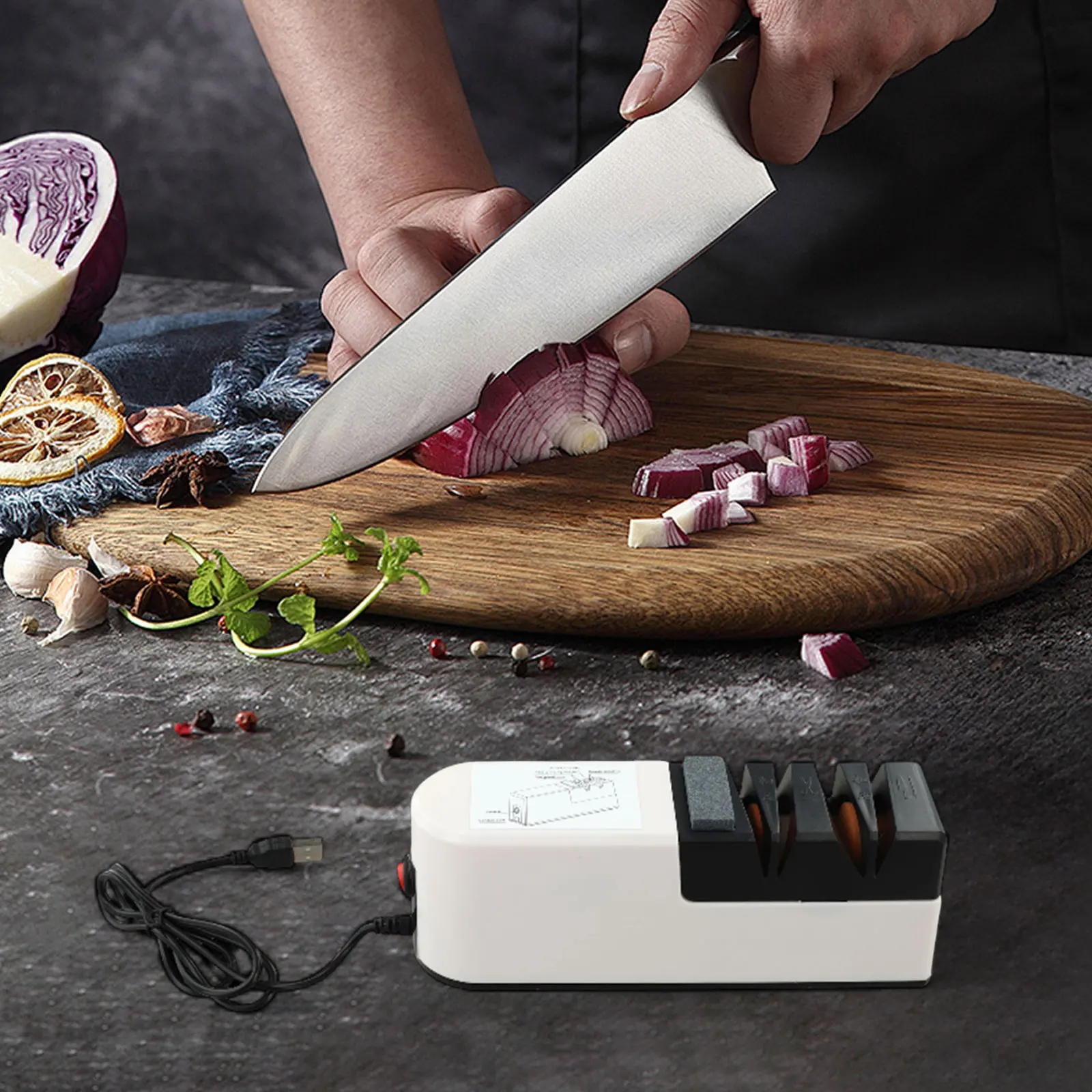 Diamond Abrasive Sharpener 4 Slot Sharpener Effortless Sharpening Non-slip Bottom Compact Design Convenient Storage
Diamond Abrasive Sharpener 4 Slot Sharpener Effortless Sharpening Non-slip Bottom Compact Design Convenient Storage