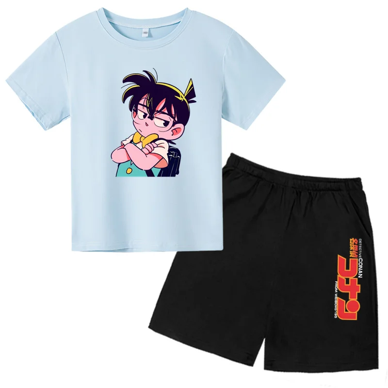 2-12-year-old Kids T-shirt Boys and Girls T-shirt Set, Detective Conan Casual Fashion Sports Short Sleeve+Shorts Two-piece set
2-12-year-old Kids T-shirt Boys and Girls T-shirt Set, Detective Conan Casual Fashion Sports Short Sleeve+Shorts Two-piece set