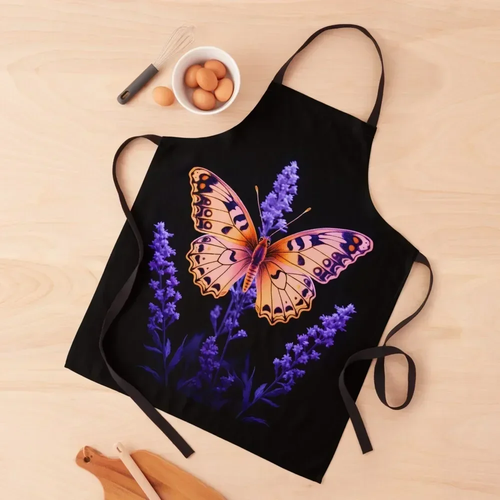 Butterfly sitting on lavender in the style of fluorescence and neon realism Apron christmas decoration Kitchen Tools Apron
Butterfly sitting on lavender in the style of fluorescence and neon realism Apron christmas decoration Kitchen Tools Apron