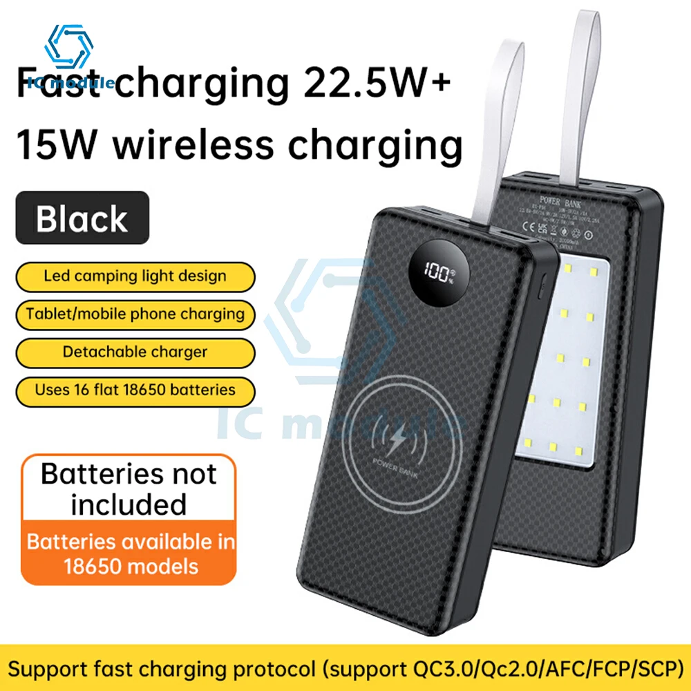 16 Cells 18650 Power Bank Case DIY Kits 22.5W Fast Charging Lithium Battery Charging Case DIY Lithium Battery power Bank Box
16 Cells 18650 Power Bank Case DIY Kits 22.5W Fast Charging Lithium Battery Charging Case DIY Lithium Battery power Bank Box