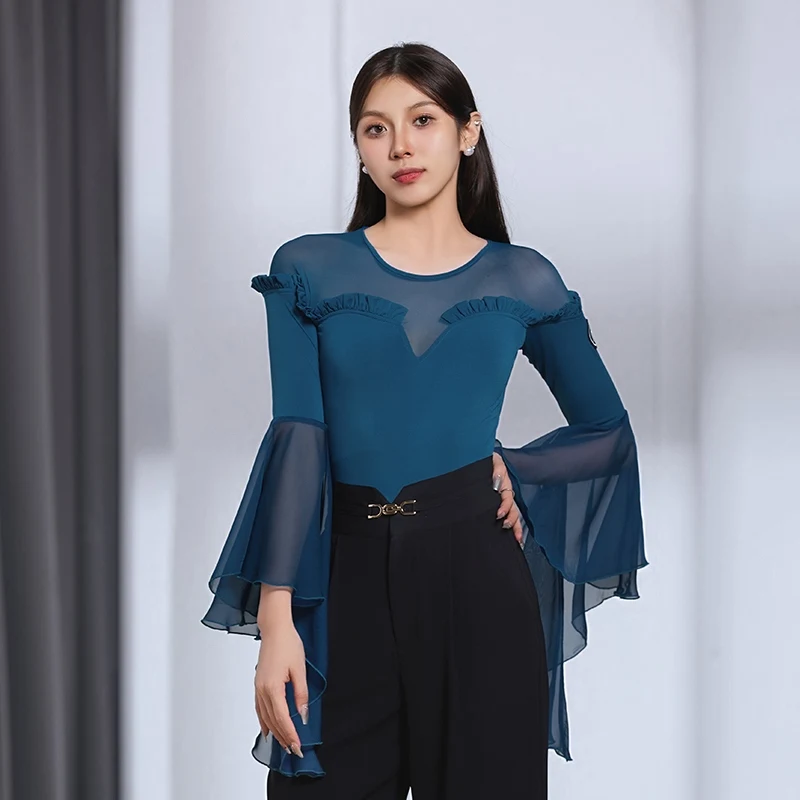 2024 Modern Dance Performance Costumes For Adult Long Sleeved Shirts Chacha Rumba Tango Dress Latin Dance Tops For Women DN19415
2024 Modern Dance Performance Costumes For Adult Long Sleeved Shirts Chacha Rumba Tango Dress Latin Dance Tops For Women DN19415