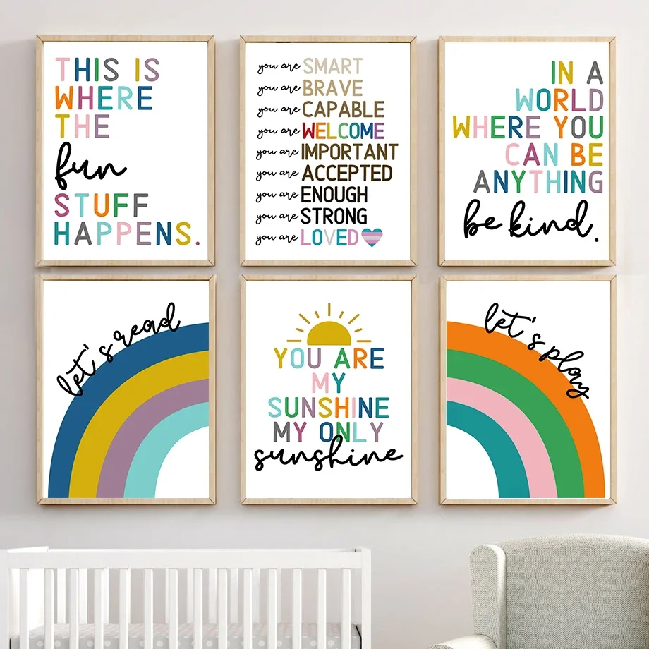 Rainbow Letters Nursery Baby Bedroom Nordic Posters And Prints Wall Art Canvas Painting Wall Pictures For Kids Room Decoration
Rainbow Letters Nursery Baby Bedroom Nordic Posters And Prints Wall Art Canvas Painting Wall Pictures For Kids Room Decoration