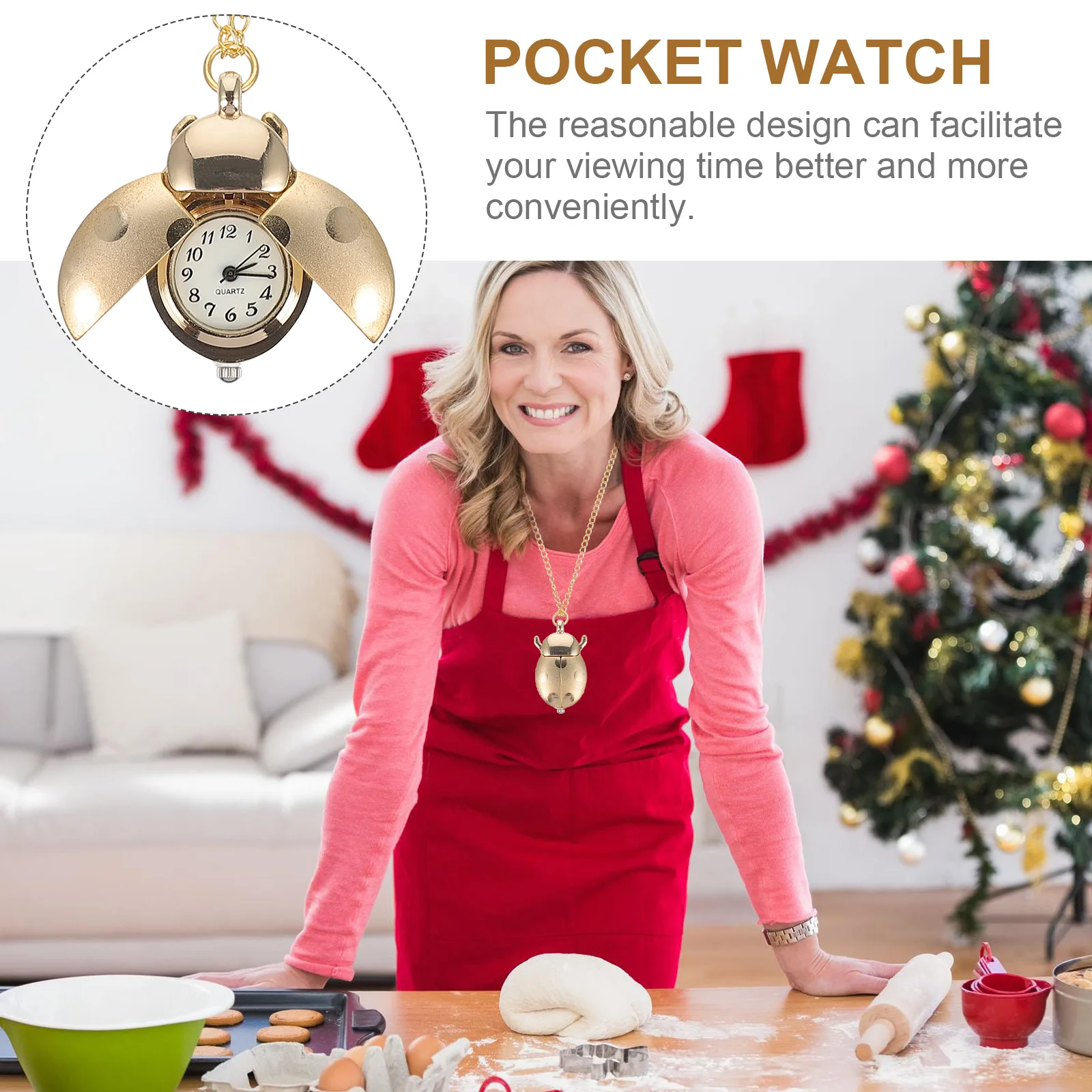 Pocket Watch Vintage Decorative Hanging Design Golden Retro Beetle Styled Zinc Alloy Quartz Material Safe Durable Long
Pocket Watch Vintage Decorative Hanging Design Golden Retro Beetle Styled Zinc Alloy Quartz Material Safe Durable Long