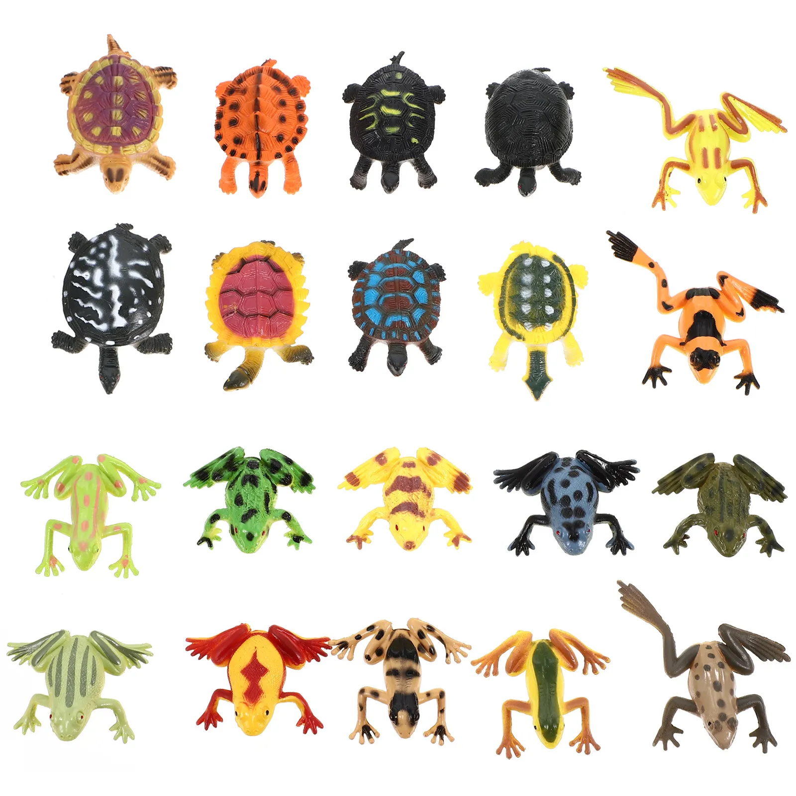 20Pcs Frogs and Turtles Figurines Assorted Colors Realistic Animal Models for Kids Educational Play Party Decor Cupcake Topper
20Pcs Frogs and Turtles Figurines Assorted Colors Realistic Animal Models for Kids Educational Play Party Decor Cupcake Topper