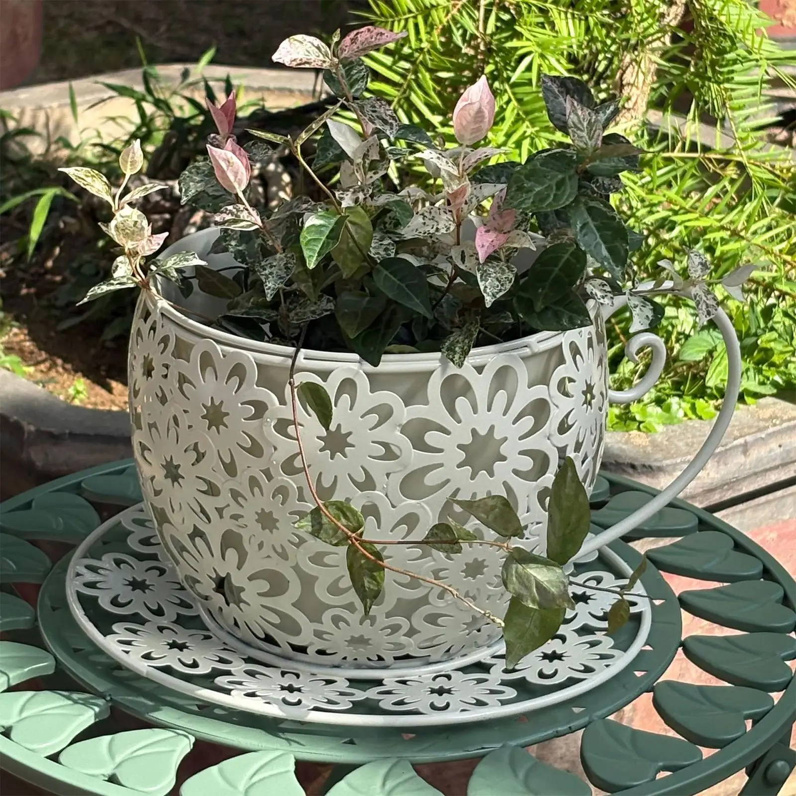 Funny Planter Iron Retro Hollow Teacup Yard Decor Large Garden Pots Outdoor Decor for Home Farmhouse Indoor Garden Patio Porch
Funny Planter Iron Retro Hollow Teacup Yard Decor Large Garden Pots Outdoor Decor for Home Farmhouse Indoor Garden Patio Porch