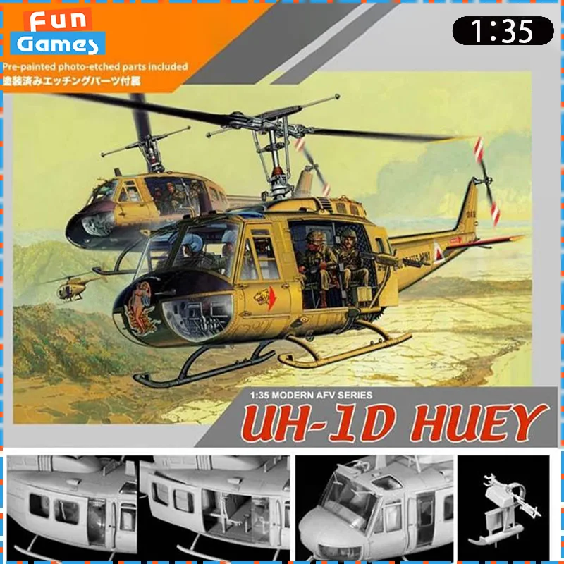 New Dragon 1/35 Assemble Airplane America UH-1D Huey Helicopter Gunship 3538 Assembly Model Ornament Collectible Custom Gift
New Dragon 1/35 Assemble Airplane America UH-1D Huey Helicopter Gunship 3538 Assembly Model Ornament Collectible Custom Gift