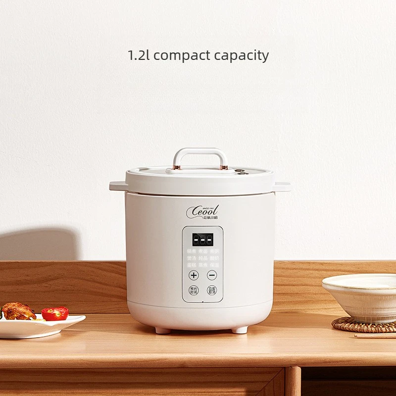 Mini Rice Cooker Multifunctional Smart Timer Non-Stick Ceramic Inner Pot Kitchen Appliance Easy Clean Ceramic Pot for Household
Mini Rice Cooker Multifunctional Smart Timer Non-Stick Ceramic Inner Pot Kitchen Appliance Easy Clean Ceramic Pot for Household