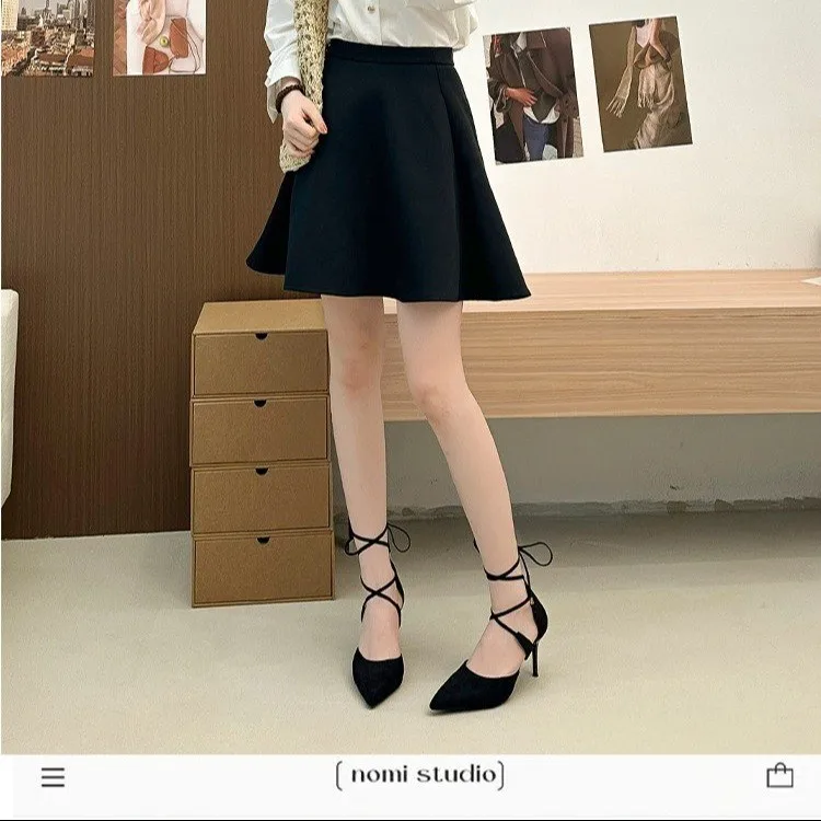 Lace-up Pointed High Heels for Women, Thin Heels, Sexy Cross Straps, Closed-toe Sandals, Slimming, Versatile Single Shoes
Lace-up Pointed High Heels for Women, Thin Heels, Sexy Cross Straps, Closed-toe Sandals, Slimming, Versatile Single Shoes