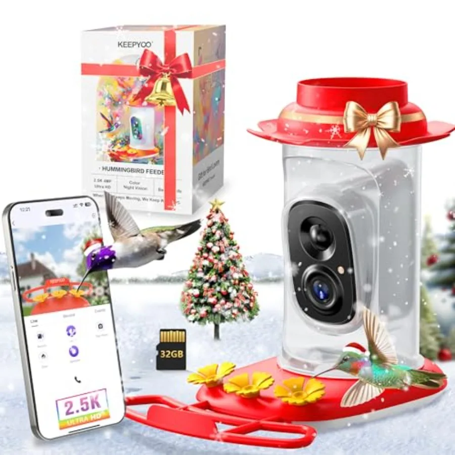 Умная беспроводная кормушка для птиц 2.5K с камерой для улицы, идентификация птиц с ИИ, мгновенное оповещение, 32 ГБ памяти в комплекте
Умная беспроводная кормушка для птиц 2.5K с камерой для улицы, идентификация птиц с ИИ, мгновенное оповещение, 32 ГБ памяти в комплекте