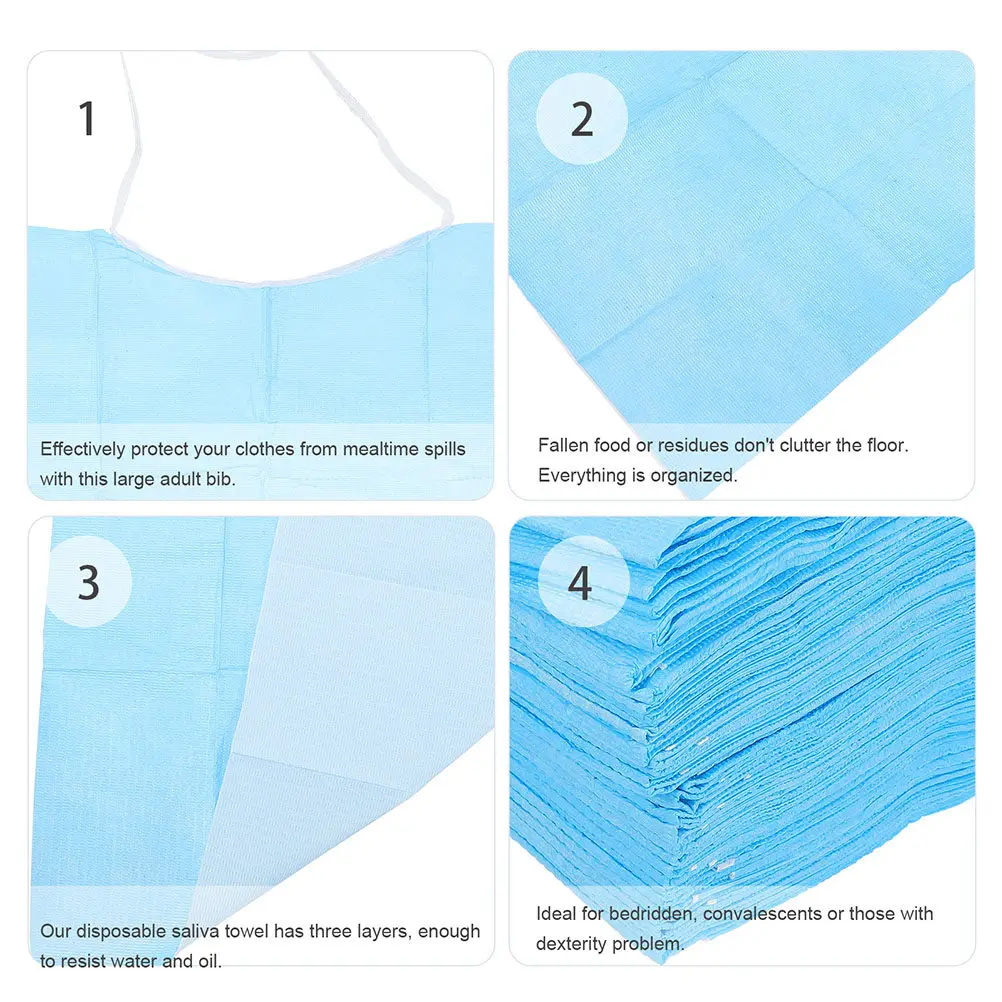 60 шт. одноразовых водонепроницаемых нагрудников для пожилых людей, маслостойкие, для кормления, принадлежности для ухода за престарелыми, одноразовые нагрудники для дома
60 шт. одноразовых водонепроницаемых нагрудников для пожилых людей, маслостойкие, для кормления, принадлежности для ухода за престарелыми, одноразовые нагрудники для дома