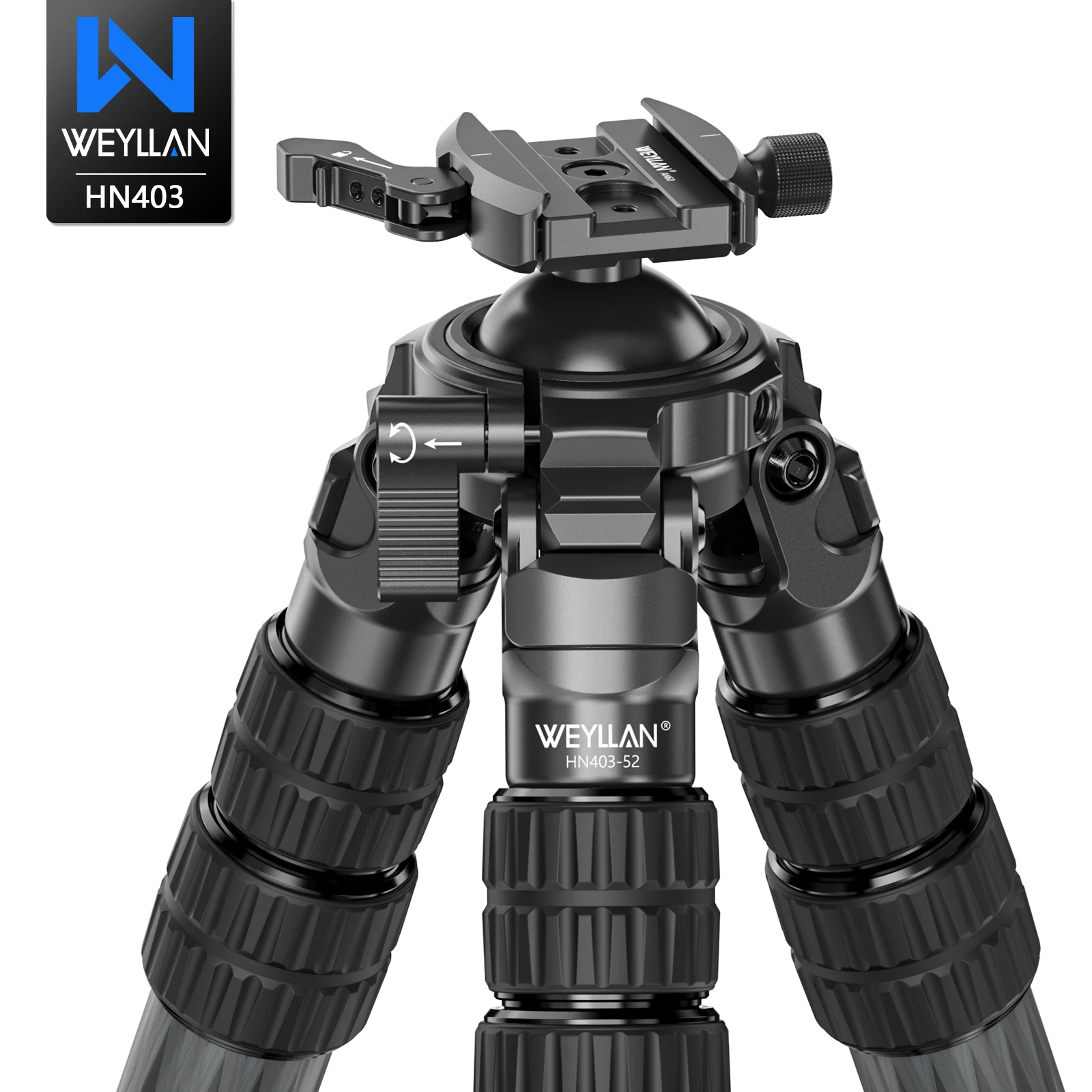 WEYLLAN HN403 40mm Carbon Fiber Tripod for Hunting 70.49'' with Built-in 52mm Ball Head Load 30kg
WEYLLAN HN403 40mm Carbon Fiber Tripod for Hunting 70.49'' with Built-in 52mm Ball Head Load 30kg