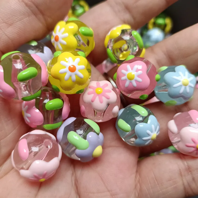 200Pcs 16mm Personalized Flower Round Beads DIY Loose Beads String Pen Necklace Making Beads Phone Chain Bracelet Accessories
200Pcs 16mm Personalized Flower Round Beads DIY Loose Beads String Pen Necklace Making Beads Phone Chain Bracelet Accessories