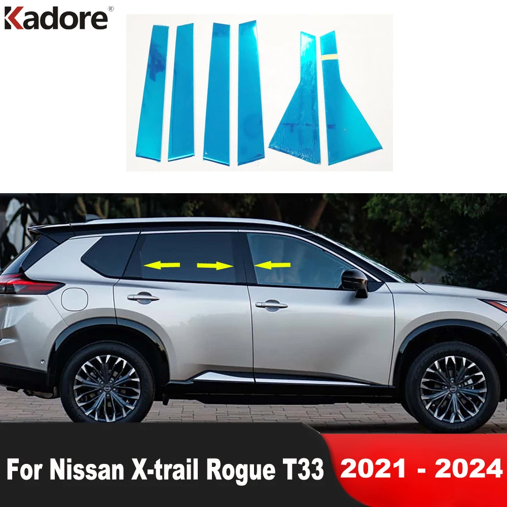 For Nissan X-trail Rogue T33 2021-2023 2024 Steel Car Window Center Pillar Cover Trim Middle B C Pillars Post Strip Accessories
For Nissan X-trail Rogue T33 2021-2023 2024 Steel Car Window Center Pillar Cover Trim Middle B C Pillars Post Strip Accessories