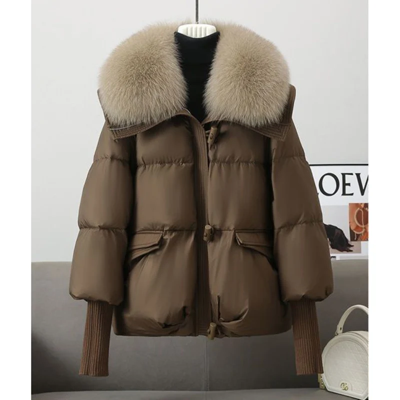 Winter Down Parka Loose Faux Fur Jacket Warmer Thicken Snow Jacket New Fur Collar Puffer Coat Zipper Faux Fur Outerwear Female
Winter Down Parka Loose Faux Fur Jacket Warmer Thicken Snow Jacket New Fur Collar Puffer Coat Zipper Faux Fur Outerwear Female