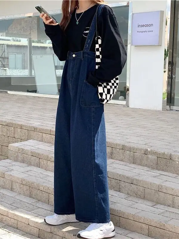 Fashionable Wide Leg Overalls Women's Denim Bib Pants Spring Autumn New Style plus Size Elegant Design Ageless Fashion
Fashionable Wide Leg Overalls Women's Denim Bib Pants Spring Autumn New Style plus Size Elegant Design Ageless Fashion