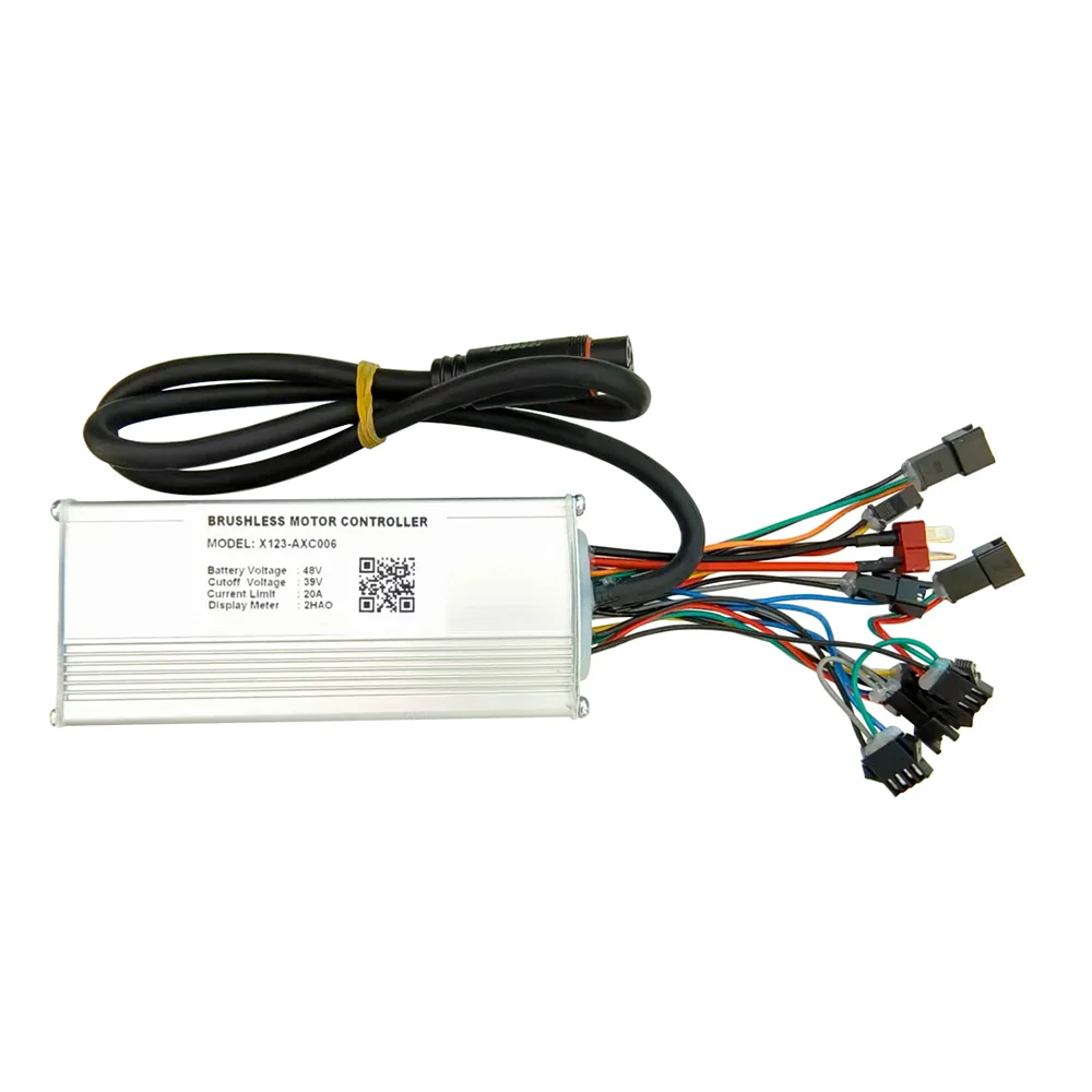 Electric Bicycle Brushless Motor Controller X123-AXC006 48V 20A Scooter Speed Controller Compatible for 2HAO Protocol Display
Electric Bicycle Brushless Motor Controller X123-AXC006 48V 20A Scooter Speed Controller Compatible for 2HAO Protocol Display
