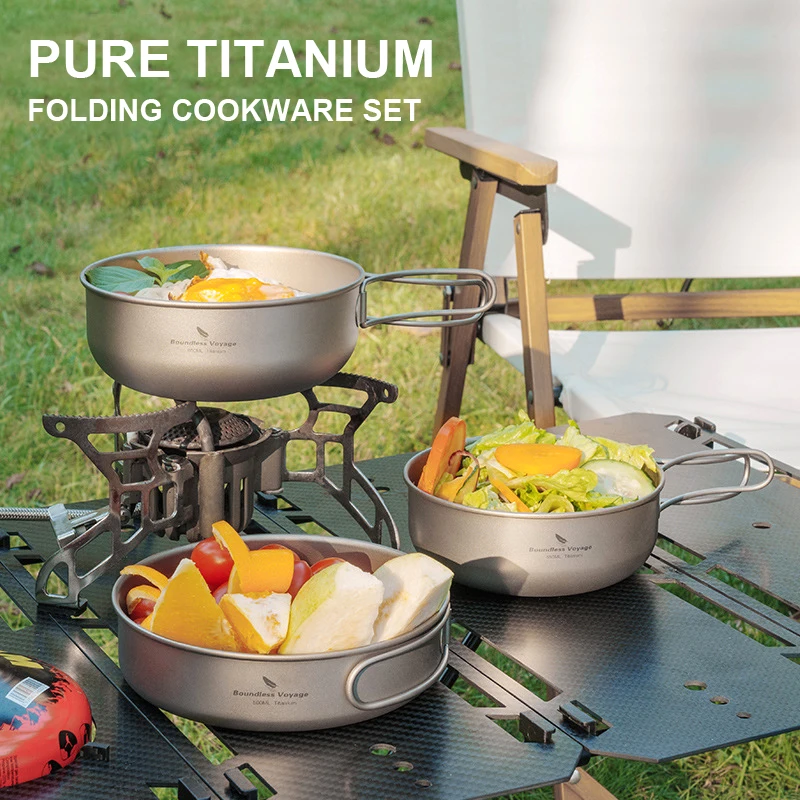 Pure Titanium Folding Cookware Set,Portable, Lightweight Healthy,Outdoor Camping, Picnicking, Frying Pan, Tableware Cooking Bowl
Pure Titanium Folding Cookware Set,Portable, Lightweight Healthy,Outdoor Camping, Picnicking, Frying Pan, Tableware Cooking Bowl