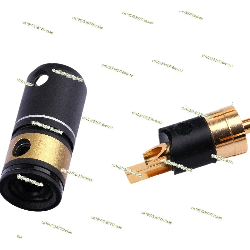 Weibo T6s RCA gold-plated plug with solderless large wire hole
Weibo T6s RCA gold-plated plug with solderless large wire hole