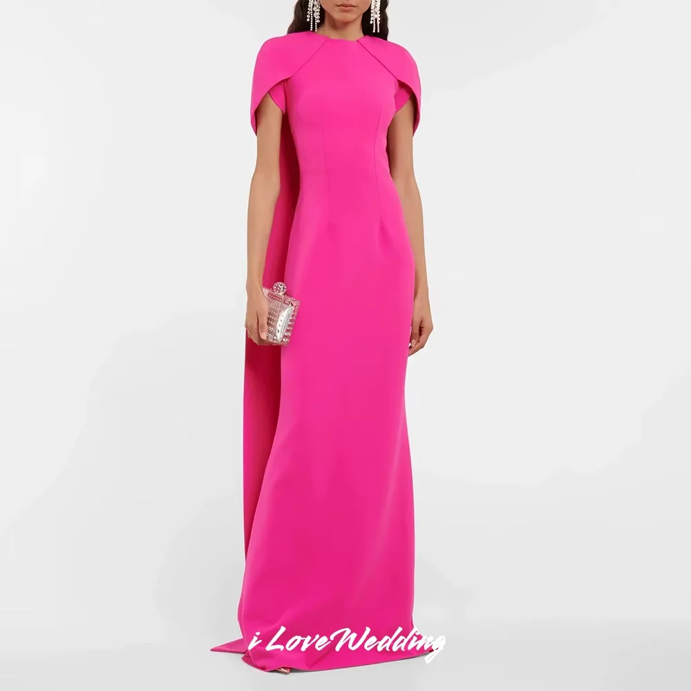 Hot Pink Prom Dresses 2025 Satin Cap Sleeves O-Neck Pleated Mermaid Sweep Train Floor-Length Wedding Guest Dresses Customized
Hot Pink Prom Dresses 2025 Satin Cap Sleeves O-Neck Pleated Mermaid Sweep Train Floor-Length Wedding Guest Dresses Customized