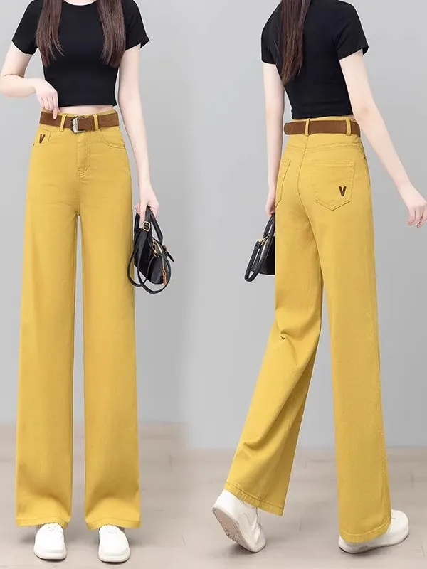 Широкие джинсы с высокой талией, женские летние мягкие прямые утягивающие повседневные универсальные длинные брюки, тонкие джинсовые однотонные брюки
Широкие джинсы с высокой талией, женские летние мягкие прямые утягивающие повседневные универсальные длинные брюки, тонкие джинсовые однотонные брюки