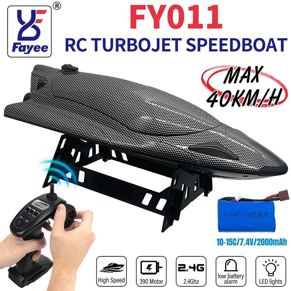 FAYEE FY011 2.4G 40KM/h Turbojet Speedboat 120-150M 2000mAh Brushed For Kids Adult Gifts
FAYEE FY011 2.4G 40KM/h Turbojet Speedboat 120-150M 2000mAh Brushed For Kids Adult Gifts