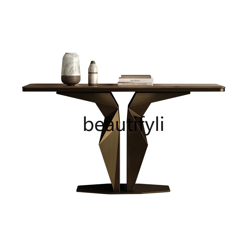 Italian light luxury black walnut solid wood porch cabinet modern minimalist wall storage table
Italian light luxury black walnut solid wood porch cabinet modern minimalist wall storage table