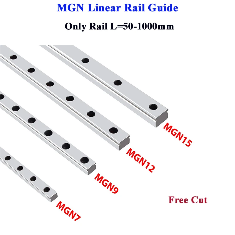 Linear Rail Guide MGN7 MGN9 MGN12 MGN15 MGN Miniature Linear Rail Length 100mm-1000mm Without Block for CNC 3D Printer Parts
Linear Rail Guide MGN7 MGN9 MGN12 MGN15 MGN Miniature Linear Rail Length 100mm-1000mm Without Block for CNC 3D Printer Parts