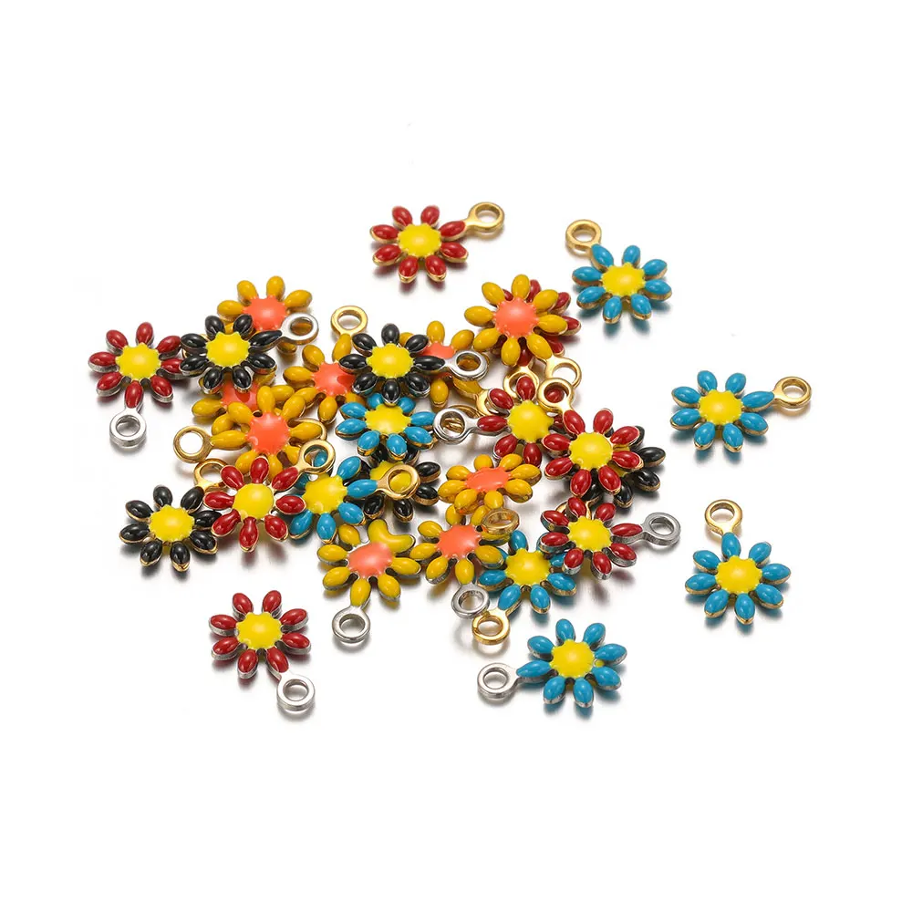 20Pcs Stainless Steel Enamel Multicolour Daisy Charms Pendants for DIY Bracelets Necklace Jewelry Making Supplies Accessories
20Pcs Stainless Steel Enamel Multicolour Daisy Charms Pendants for DIY Bracelets Necklace Jewelry Making Supplies Accessories