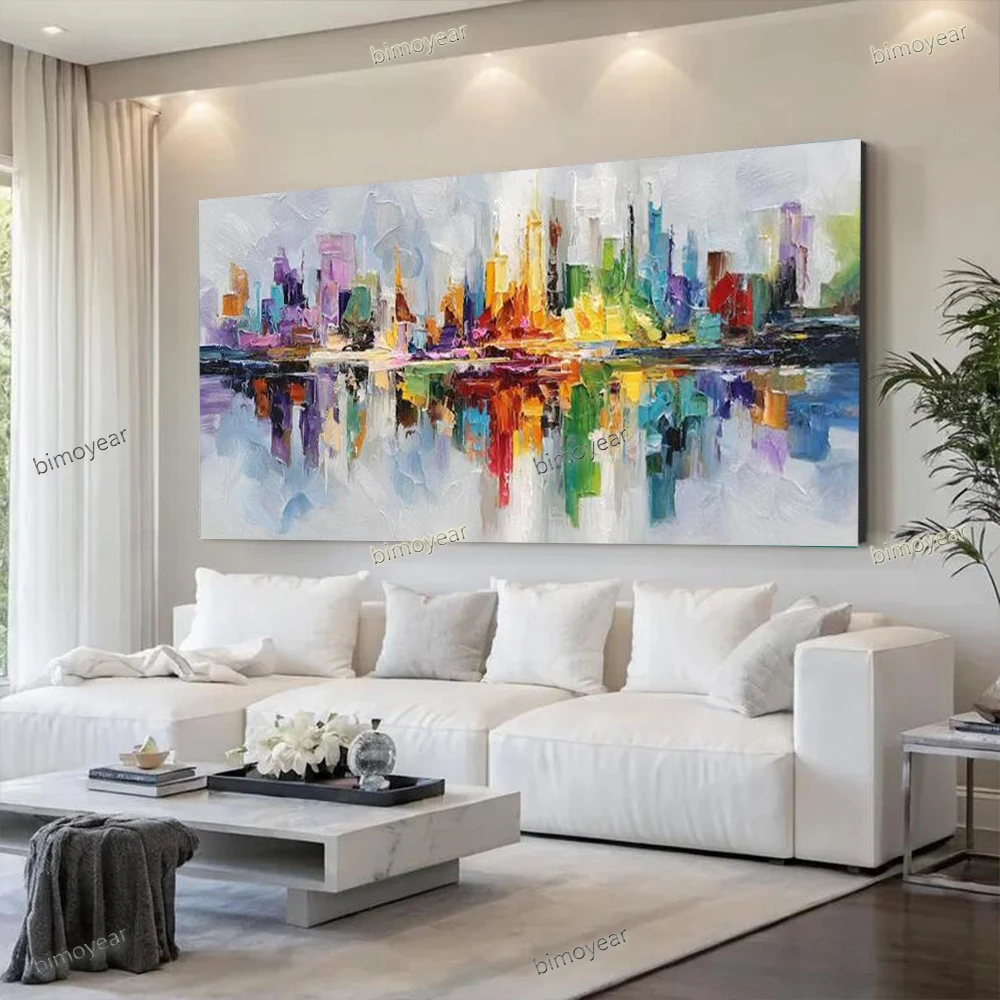 Handmade Abstract Oil Painting Colorful City Theme Mural Living Room Home Decor Gift 100% Handcrafted Artwork
Handmade Abstract Oil Painting Colorful City Theme Mural Living Room Home Decor Gift 100% Handcrafted Artwork
