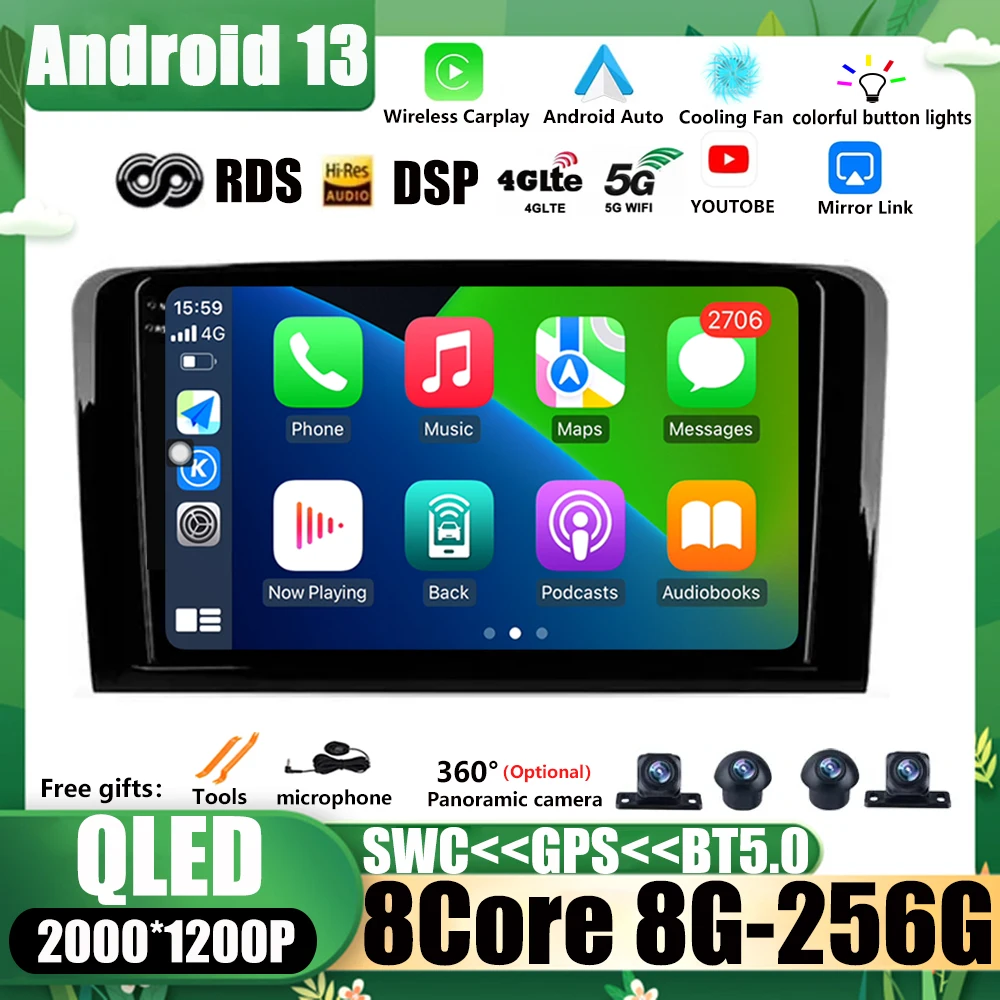 For Mercedes Benz ML GL W164 ML350 ML500 GL320 X164 ML280 GL350 GL450 2005-2012 Multimedia Android 13 GPS Navigation Stereo WIFI
For Mercedes Benz ML GL W164 ML350 ML500 GL320 X164 ML280 GL350 GL450 2005-2012 Multimedia Android 13 GPS Navigation Stereo WIFI