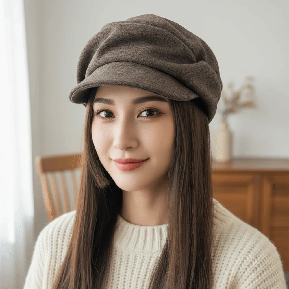 Fashion British Style Wool Beret Brown Retro Pleated Octagonal Hat Black Newsboy Cap Painter Hat Girl
Fashion British Style Wool Beret Brown Retro Pleated Octagonal Hat Black Newsboy Cap Painter Hat Girl