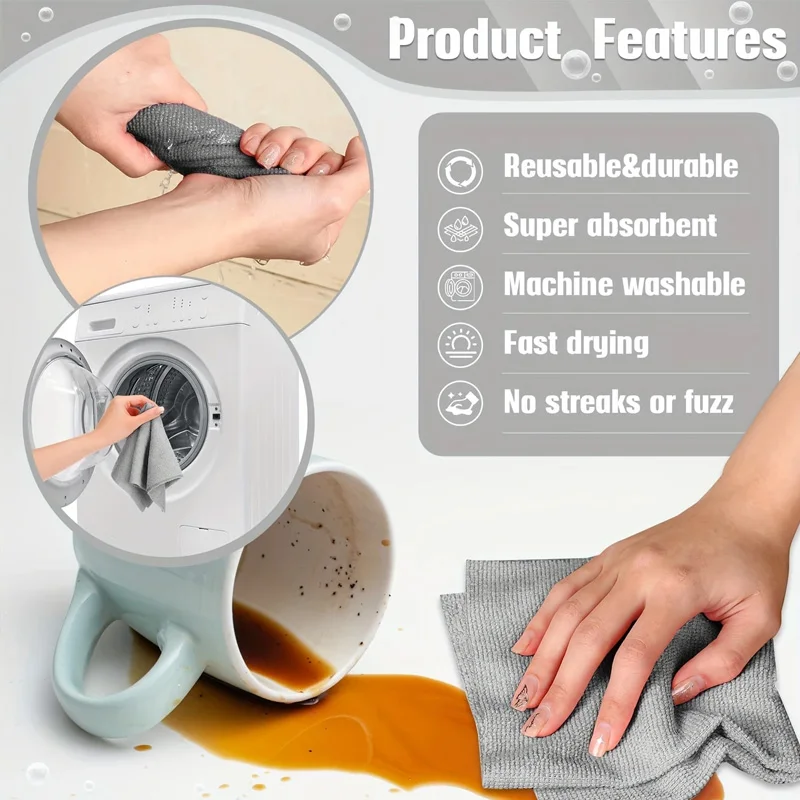 Stovetop & Range Hood Cleaning Cloths, Thick Microfiber, Repels Grease, High Absorption, 25cm Square, Perforated Roll Design
Stovetop & Range Hood Cleaning Cloths, Thick Microfiber, Repels Grease, High Absorption, 25cm Square, Perforated Roll Design