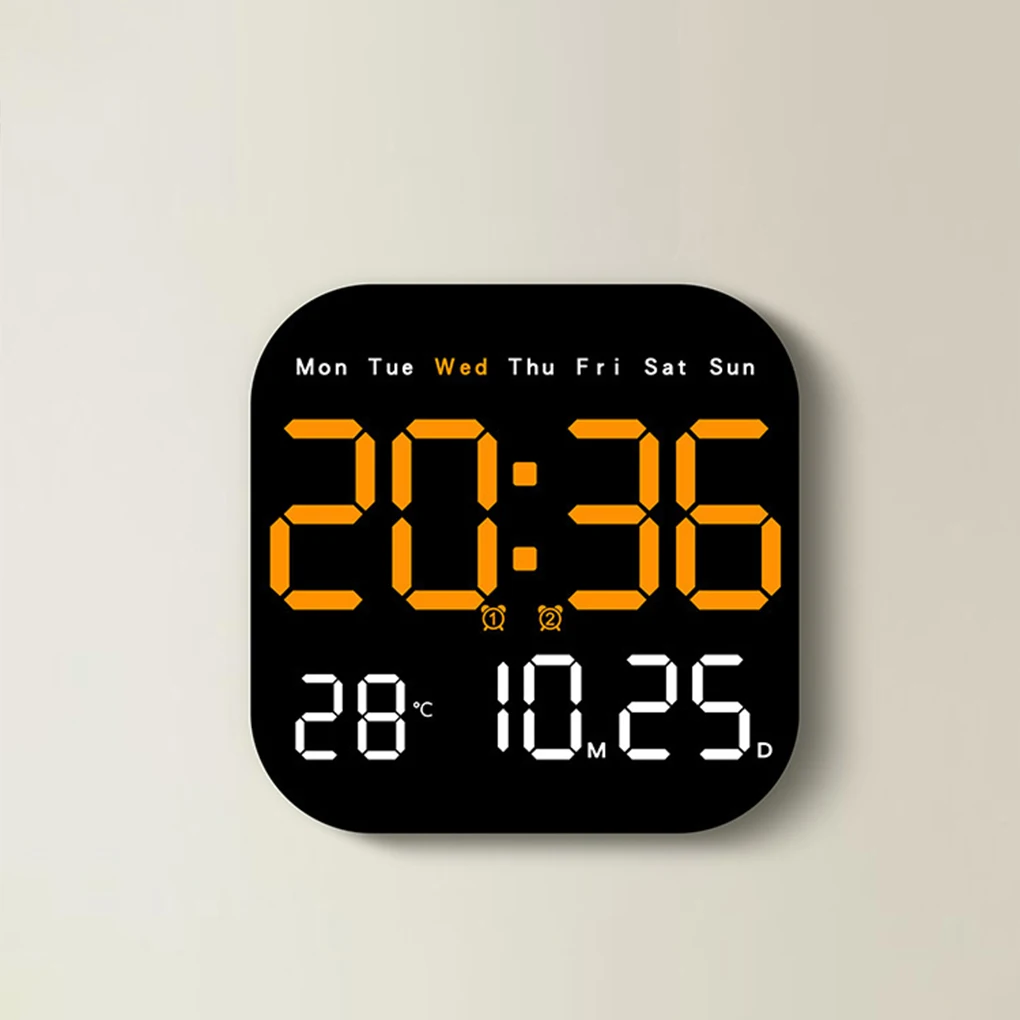 Digital Wall Clocks Temperature Date Week Dispaly Electronic Table Clock 12/24H Wall-mounted LED Alarm Clock Livingroom Decorat
Digital Wall Clocks Temperature Date Week Dispaly Electronic Table Clock 12/24H Wall-mounted LED Alarm Clock Livingroom Decorat