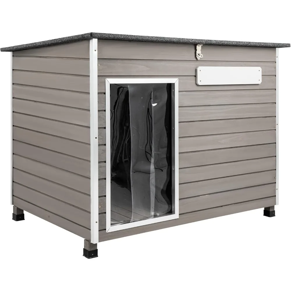 Dog House Outdoor & Indoor Wooden Dog Kennel for Medium to Large Dogs,43.6" L Natural Fir Wood Dog Houses with Weatherproof Roof
Dog House Outdoor & Indoor Wooden Dog Kennel for Medium to Large Dogs,43.6" L Natural Fir Wood Dog Houses with Weatherproof Roof