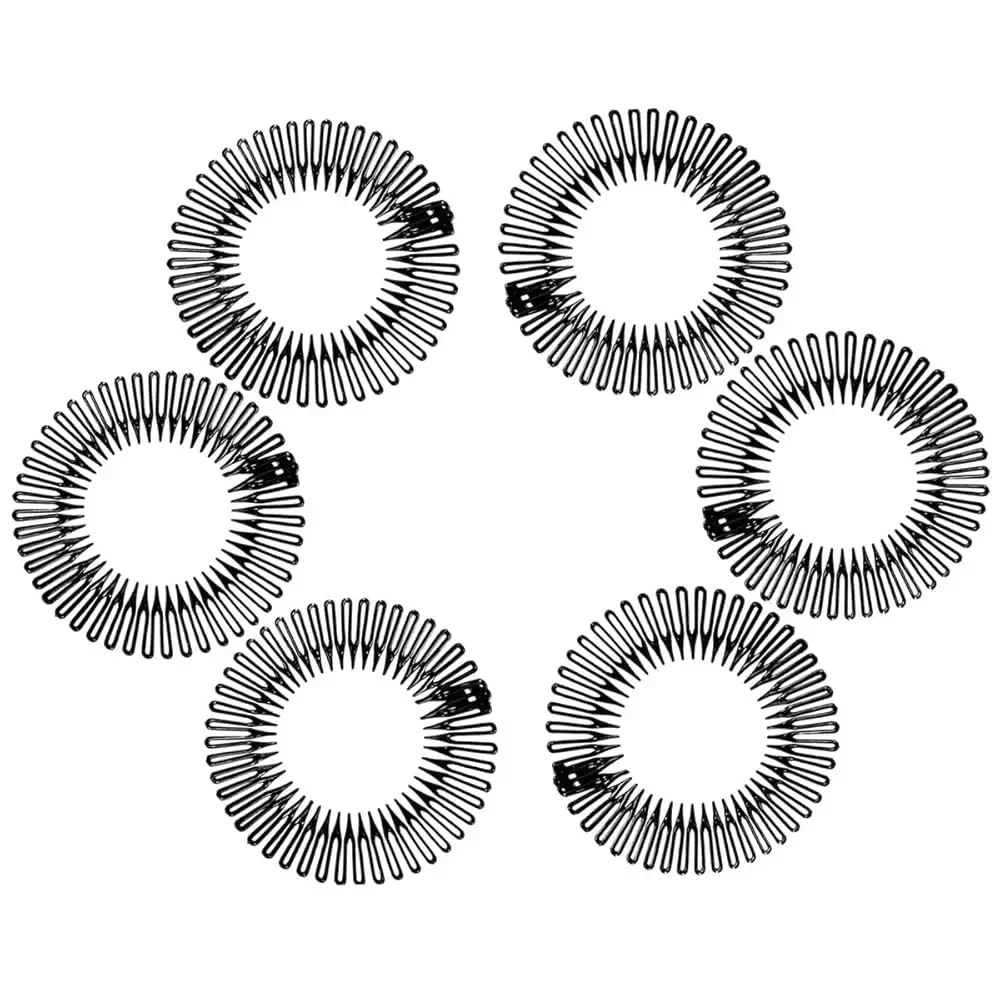 6 Pieces Full Circular Flexible Plastic Circle Hair Combs Headband Holders for Women and Girls
6 Pieces Full Circular Flexible Plastic Circle Hair Combs Headband Holders for Women and Girls