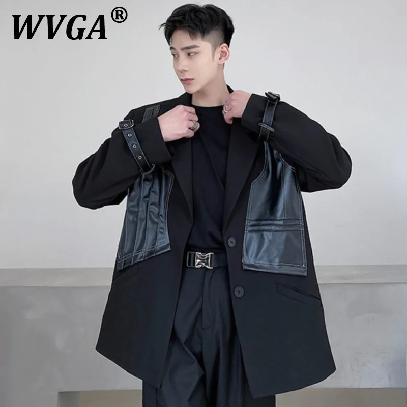WVGA Spring Autumn New Man Tide Patchwork Leather Design Trendy Long Sleeve Blazer Niche Stylish Casual Suit-Coats Ins Y2K W9681
WVGA Spring Autumn New Man Tide Patchwork Leather Design Trendy Long Sleeve Blazer Niche Stylish Casual Suit-Coats Ins Y2K W9681