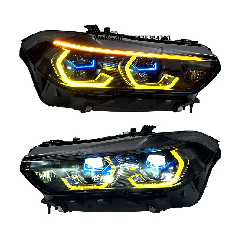 Suitable for 2019-2023 X5 Headlight Yellow White DRL Front Lamp G18 G05 Modified Black House Spoon Headlights
Suitable for 2019-2023 X5 Headlight Yellow White DRL Front Lamp G18 G05 Modified Black House Spoon Headlights